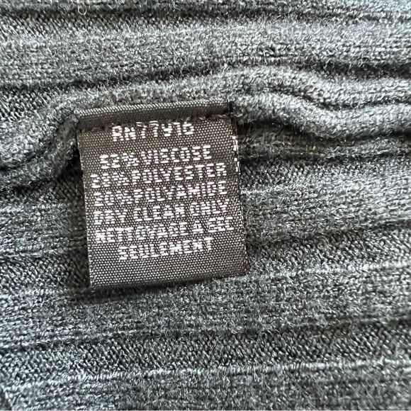 ANTHROPOLOGIE Pure + Good Charcoal Grey Amanda Shawl Kimono Cardigan OS Knit - Picture 9 of 9